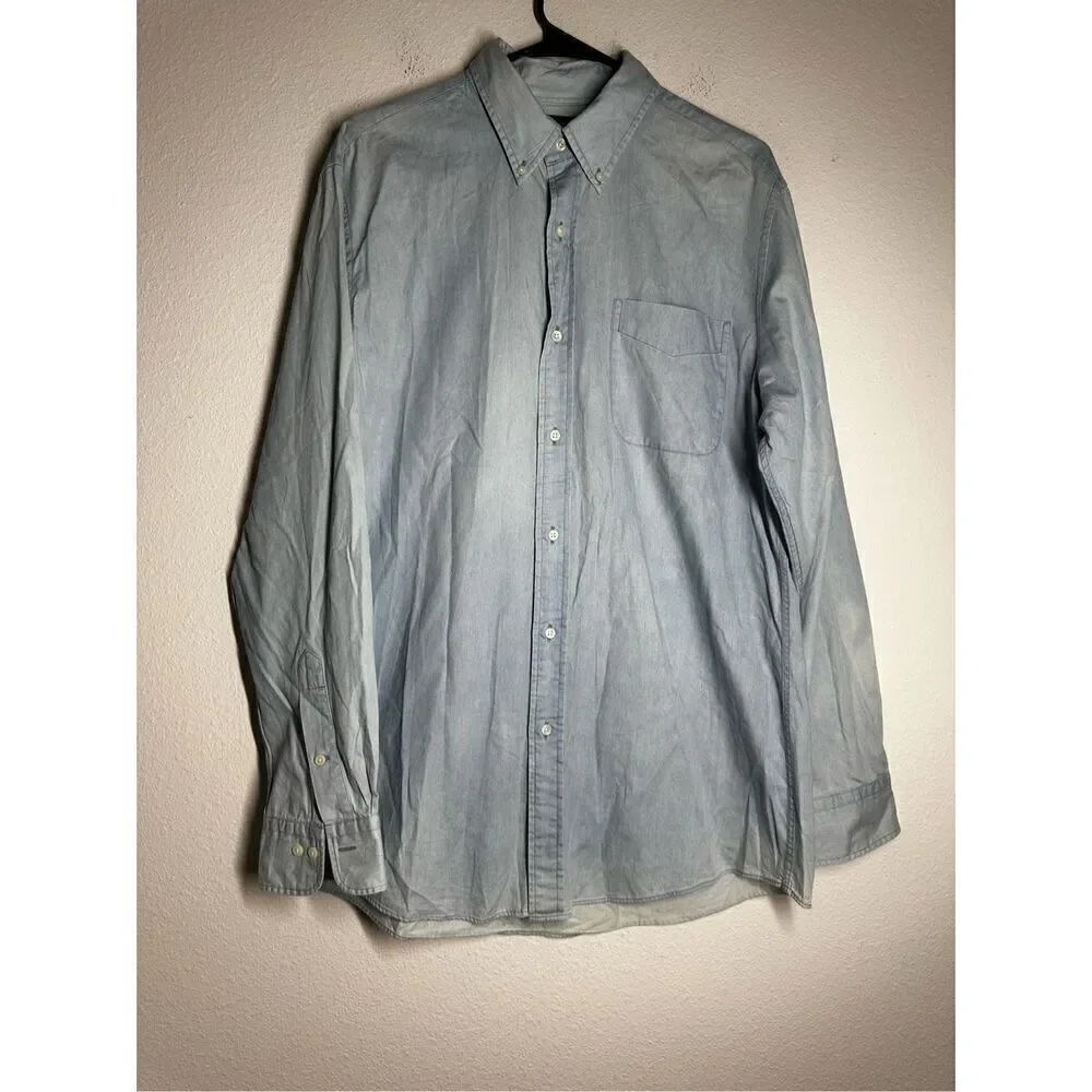 Vintage Ralph Lauren Men’s Button Up Long Sleeve Discolored Shirt Size 16 1/2